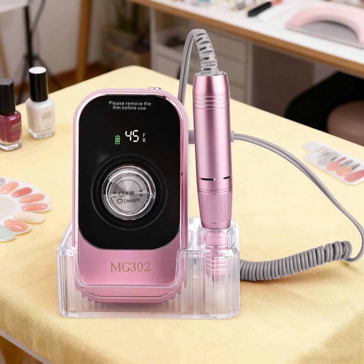 Rechargeable Electric Nail Drill Machine 45000RPM Portable Manicure Tool Set