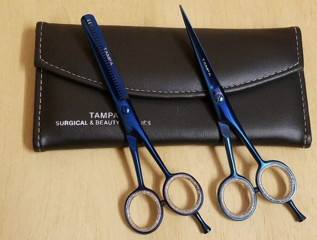 6 Inch Professional Hair Cutting Scissors and Thinner Set for Salon Barber