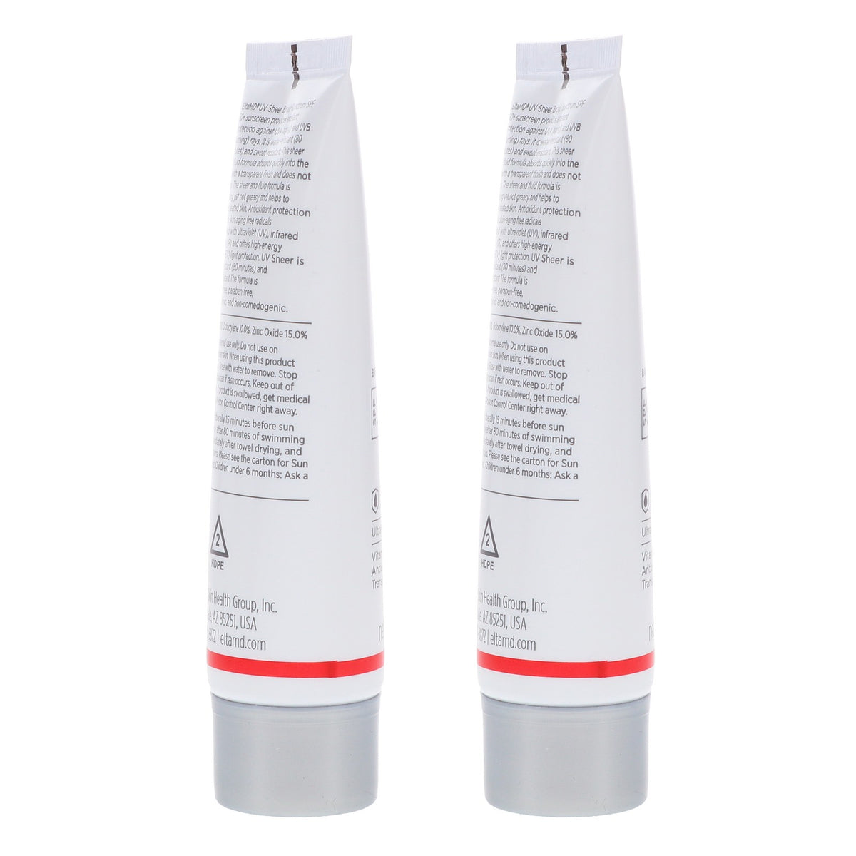 2 Pack EltaMD UV Sheer Broad Spectrum SPF 50+ Facial Sunscreen 1.7 oz