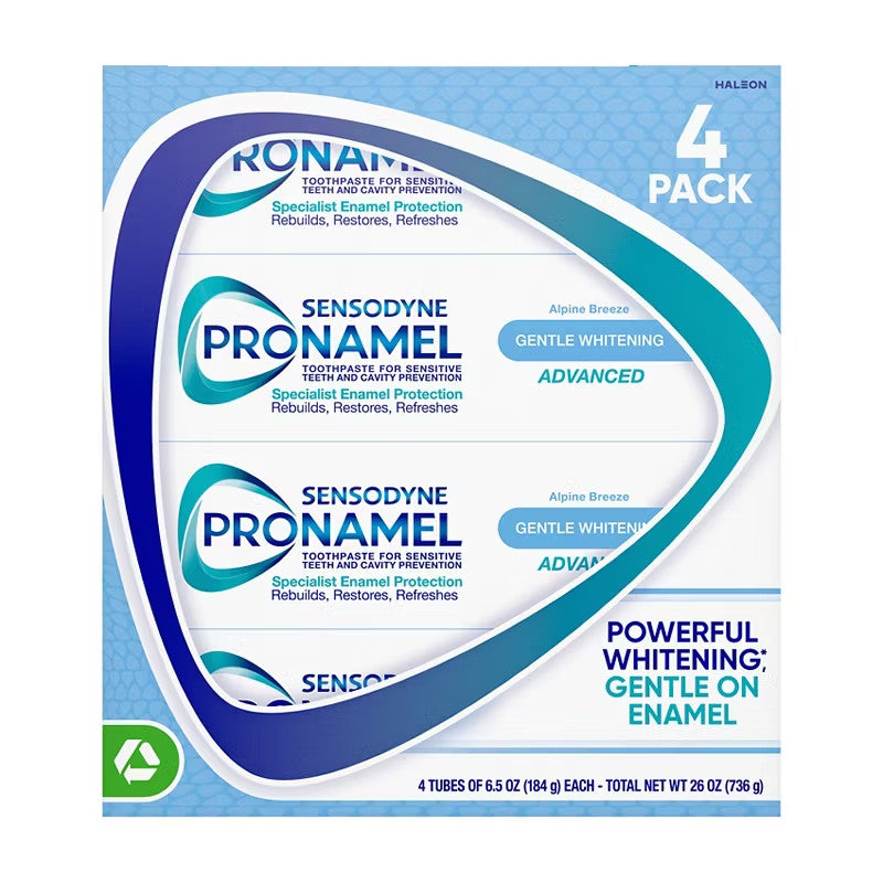 Sensodyne Pronamel Gentle Whitening Toothpaste for Sensitive Teeth 4 Pack