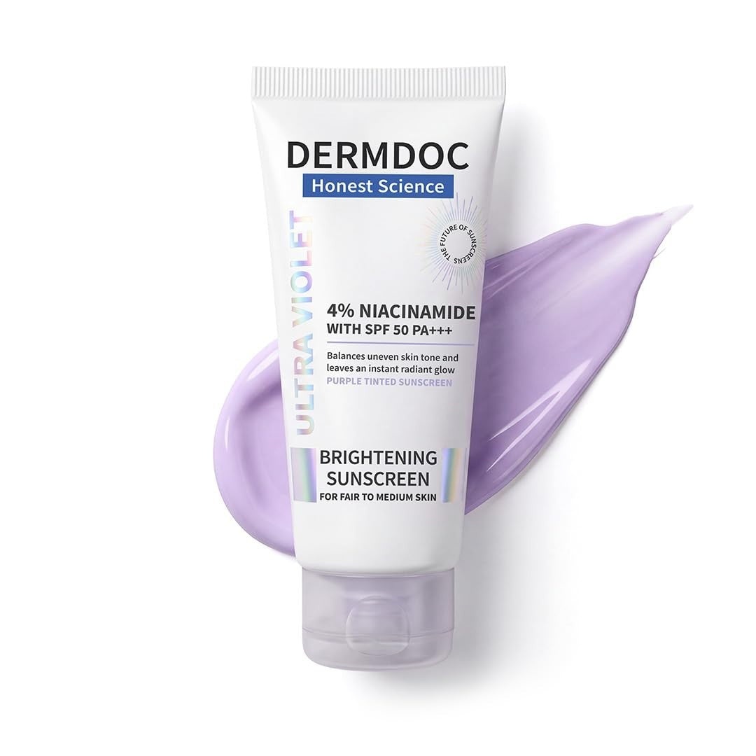 SPF 50 Face Sunscreen with Niacinamide No White Cast Lightweight Protects Skin