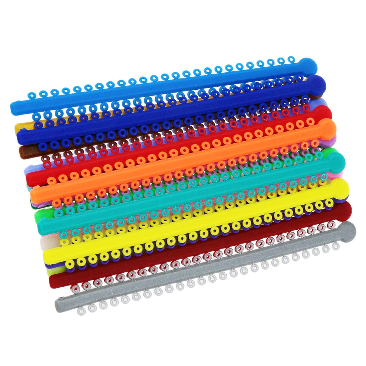 Multicolor Orthodontic Ligature Ties Kit Rubber Bands for Braces DIY Replacement