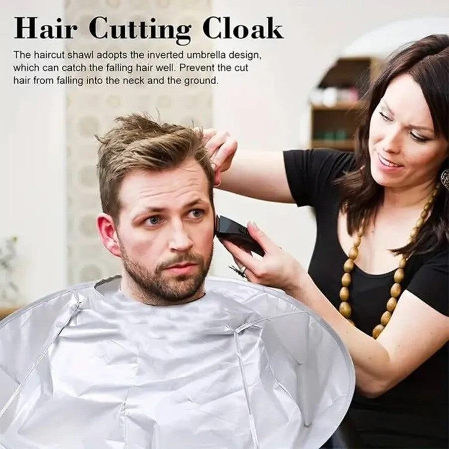 Hair Cutting Cape with Catcher for Salon Barber Family Use