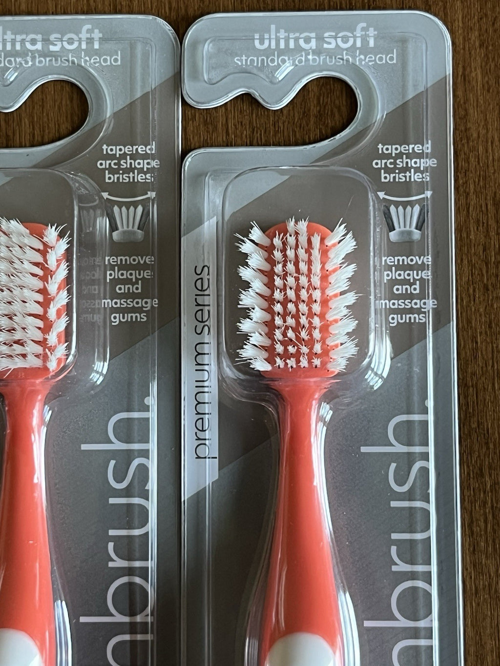 Premium Ultra Soft Adult Toothbrushes Set - V Arc Orange, 3 Pack