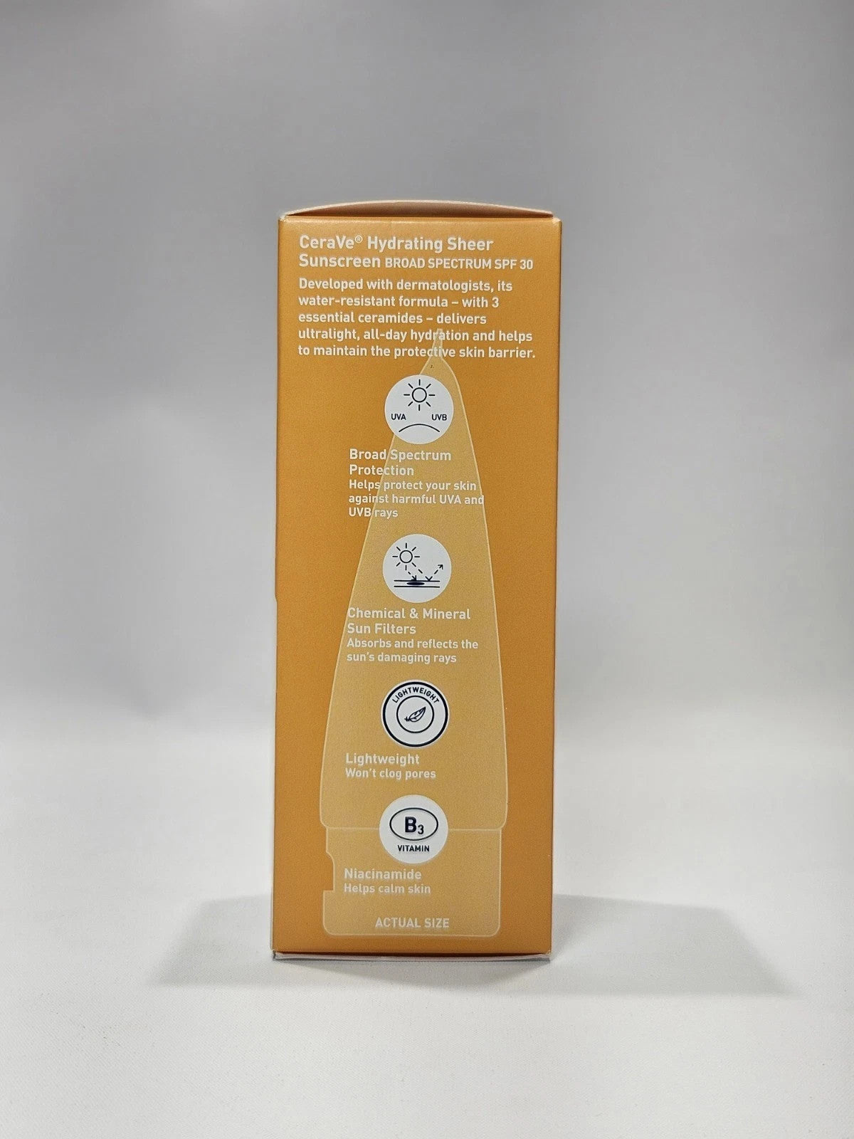 Hydrating Sheer Sunscreen SPF 30 for Face & Body - Broad Spectrum, Lightweight, Non-Greasy, 3 fl oz