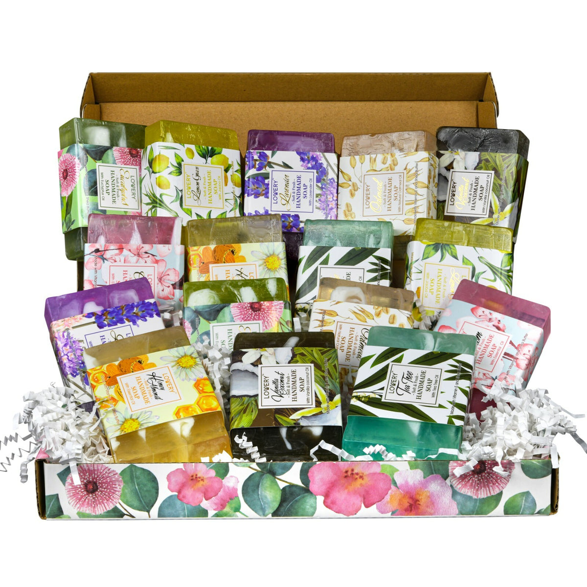 Luxury Handmade Bath Soap Set - 8 Fragrances, 100g Each, Gift Box
