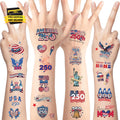 4th of July 80‑Piece Temporary Tattoos 250th Anniversary USA, Waterproof Kids Party Pack