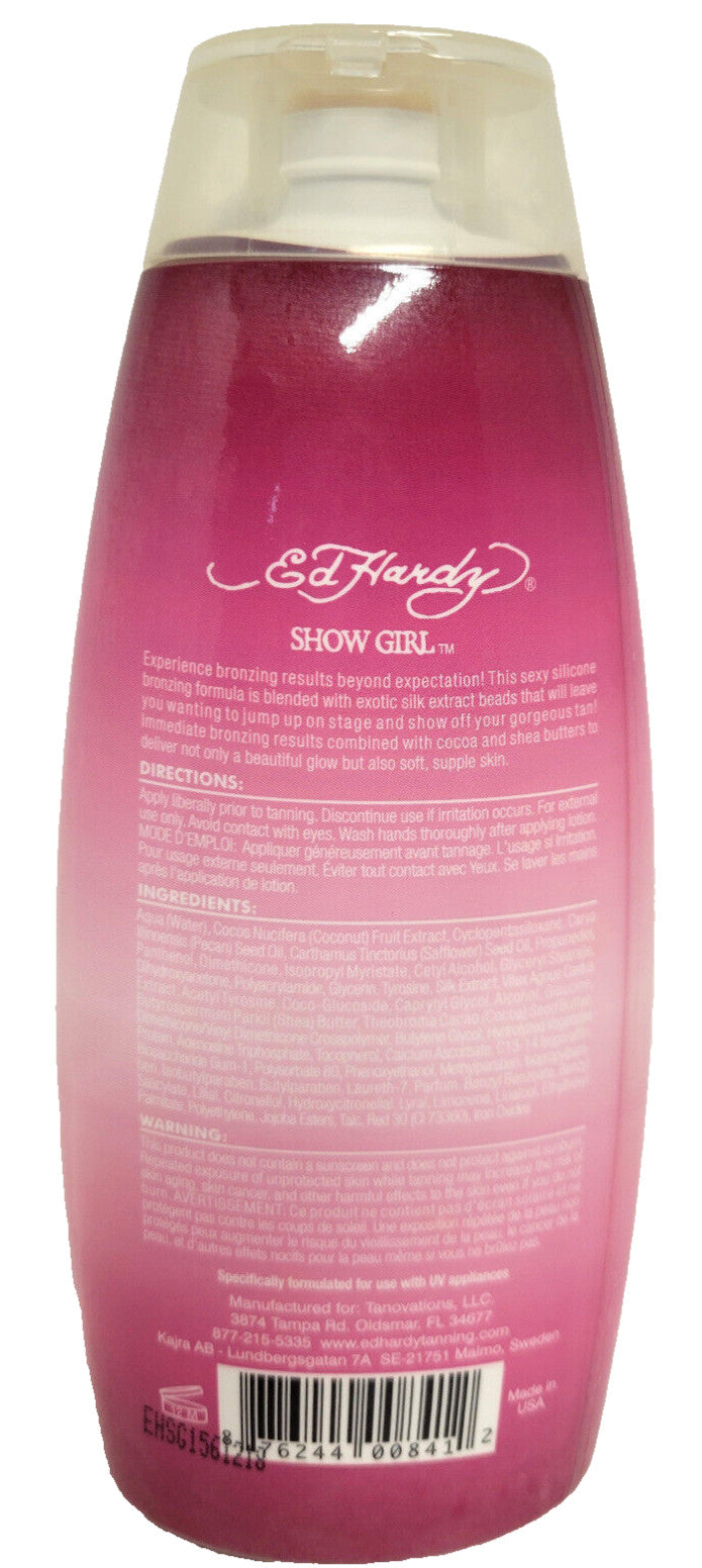 Ed Hardy Show Girl Silicone Bronzer Tanning Bed Lotion - 10oz - Hard to Find