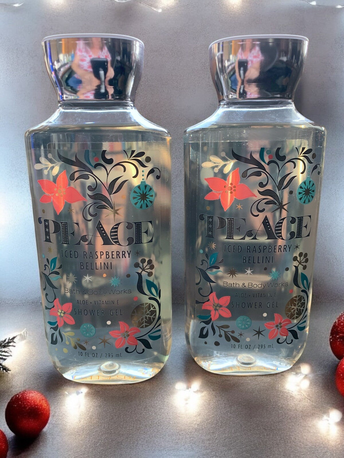 Bath & Body Works Peace Iced Raspberry Bellini Shower Gel 10oz - Body Wash for Fresh Fragrance