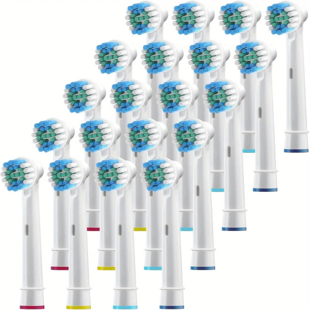 Electric Toothbrush Replacement Heads Compatible with Oral-B Braun, Soft/Nylon Bristles, 4/12/16/20 Pack