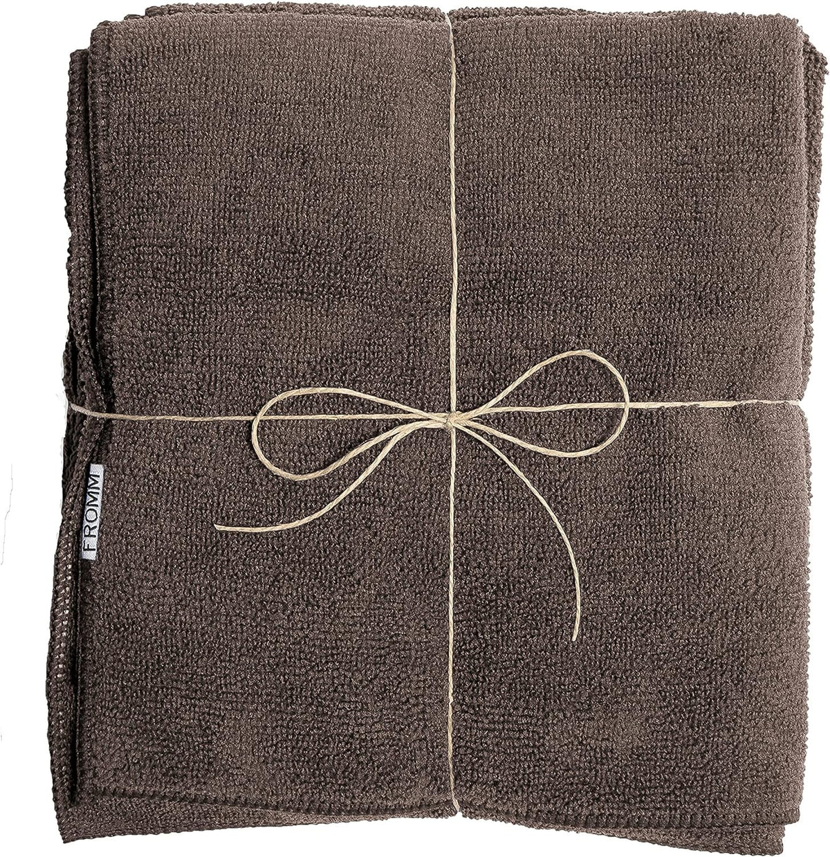 Microfiber Salon Hair Towels Set of 10 16x29 Inches - Brown, Quick Dry & Gentle
