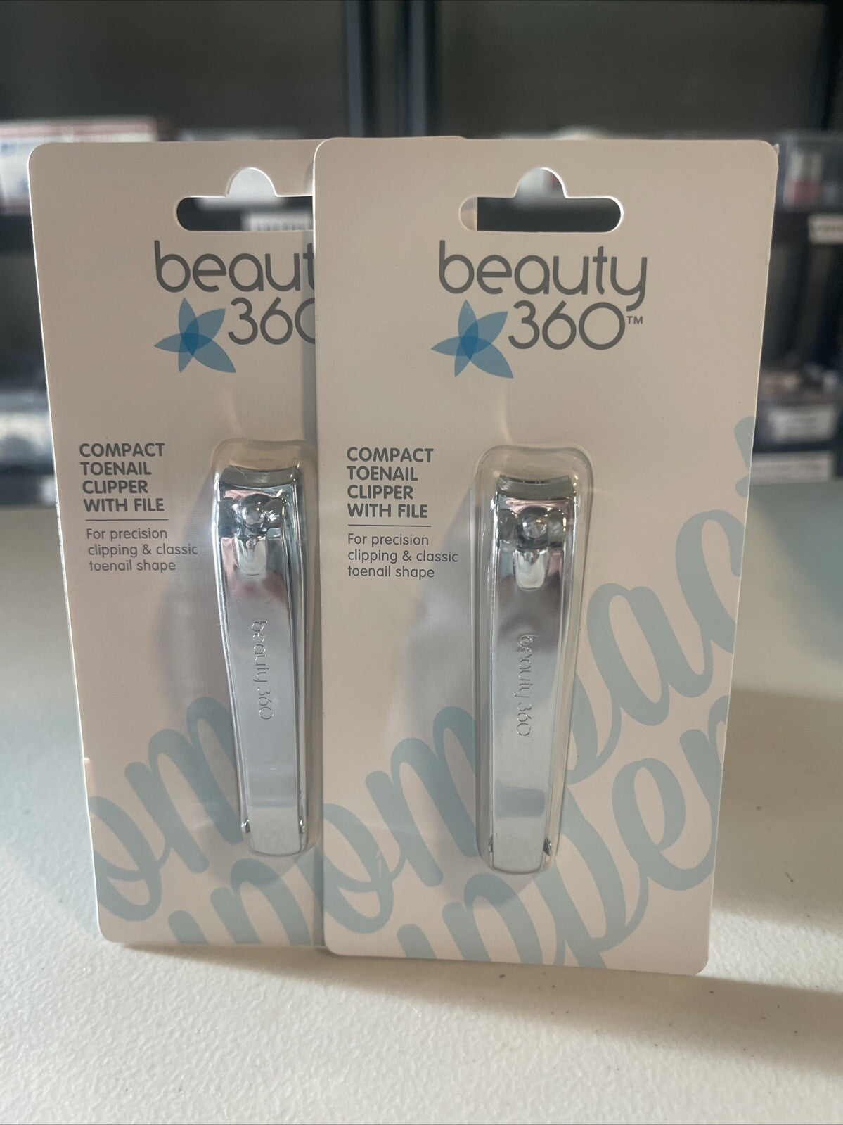2 Pack Nail Clippers with File - Compact Toenail Cutters for Personal Care