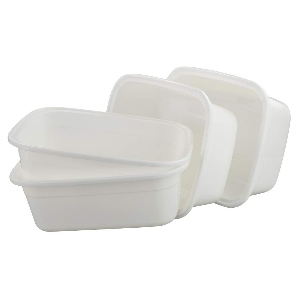 12 Quart Plastic Wash Basin Set White Multipurpose Dish Pan Utility Tubs