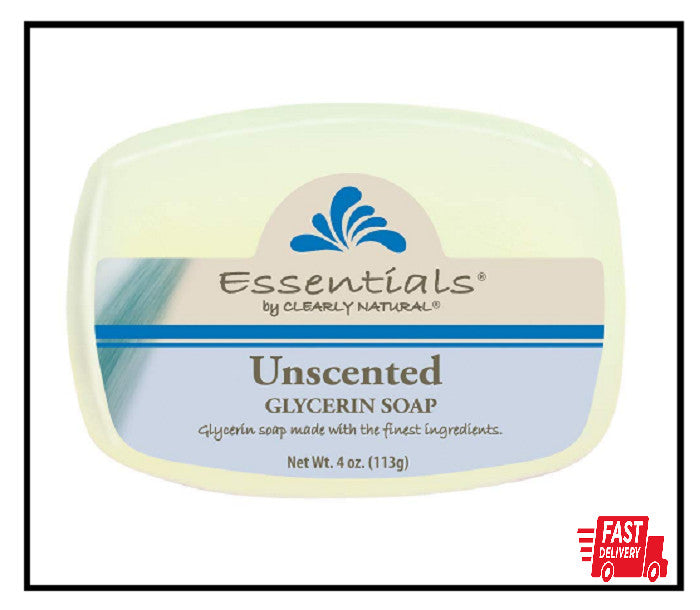 Glycerin Bar Soap Unscented 4oz Pack of 12 - Hydrating & Gentle Skin Care