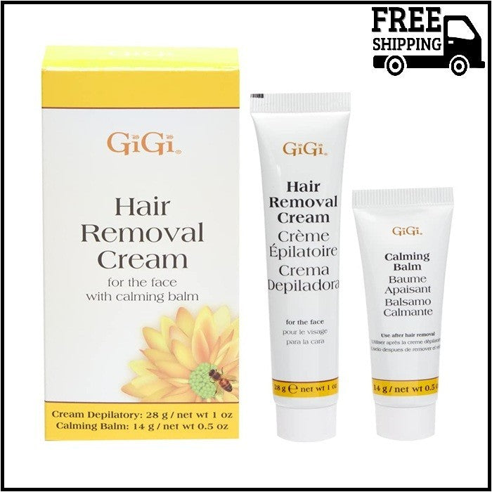 Facial Hair Removal Cream & Calming Balm Set – Gentle Skin Care Duo