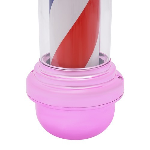 15W Wall-Mounted LED Barber Pole Light for Barbershops & Salons, Pink Exterior