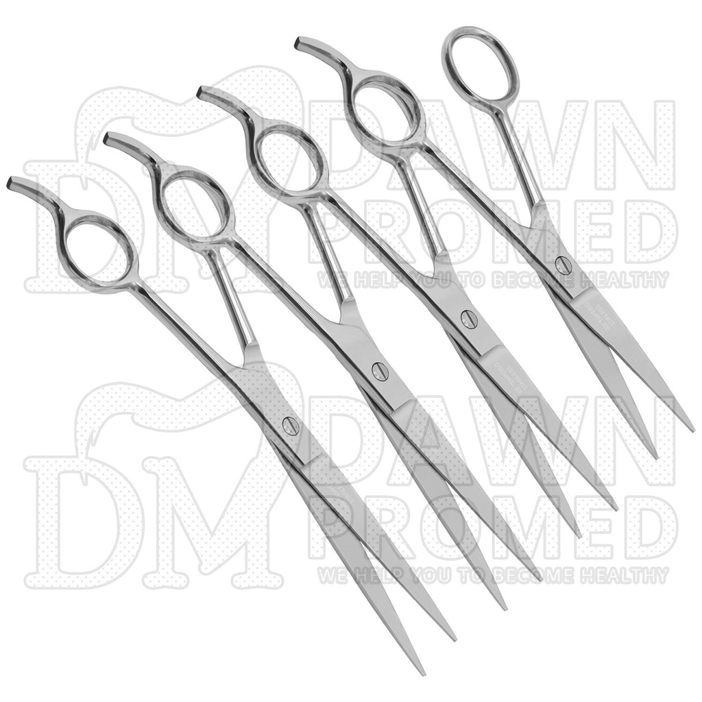 Professional Hair Cutting Scissors Set 4 Pcs 4.5-7.5 Inch Salon Barber Shears
