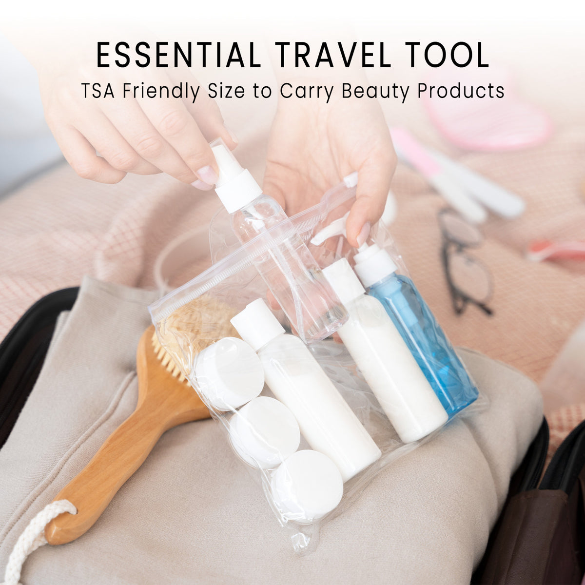 50pcs 5ml Clear Cosmetic Sample Jars - Lip Balm & Makeup Containers