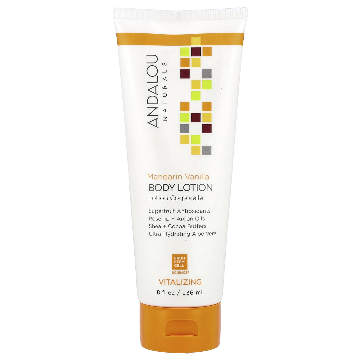 Body Lotion Mandarin Vanilla 8oz - Hydrating Vegan Shea & Argan Oil