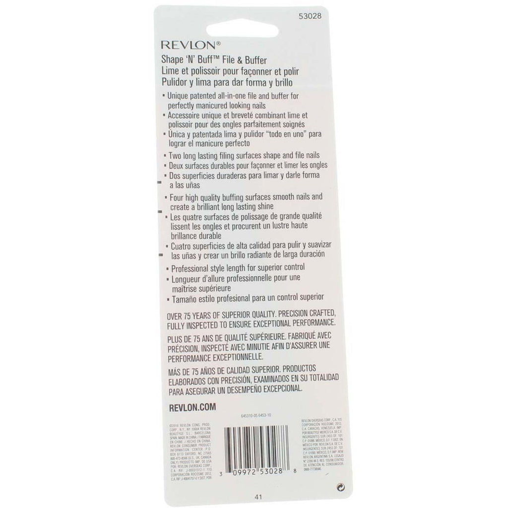 Revlon Nail File 3 Pack – Shape, Smooth & Shine Manicure Tools