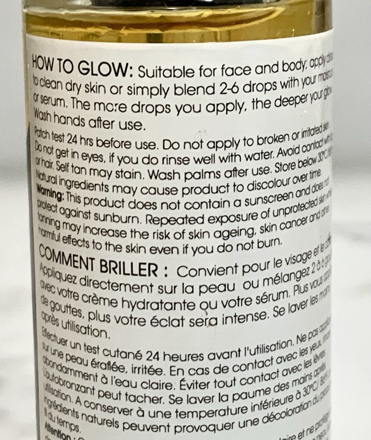Self Tanner Drops for Face and Body - Hydrating Tan Tonic 1 Oz