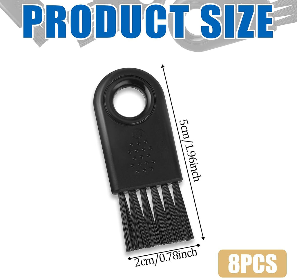 8 Pack Shaver & Hair Clipper Cleaning Brush Set - Nylon Toothbrushes