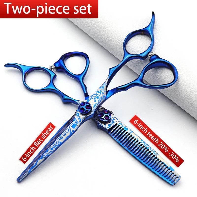 6-Inch Hair Scissors Set Japan Steel Thinning & Cutting Shears Kit