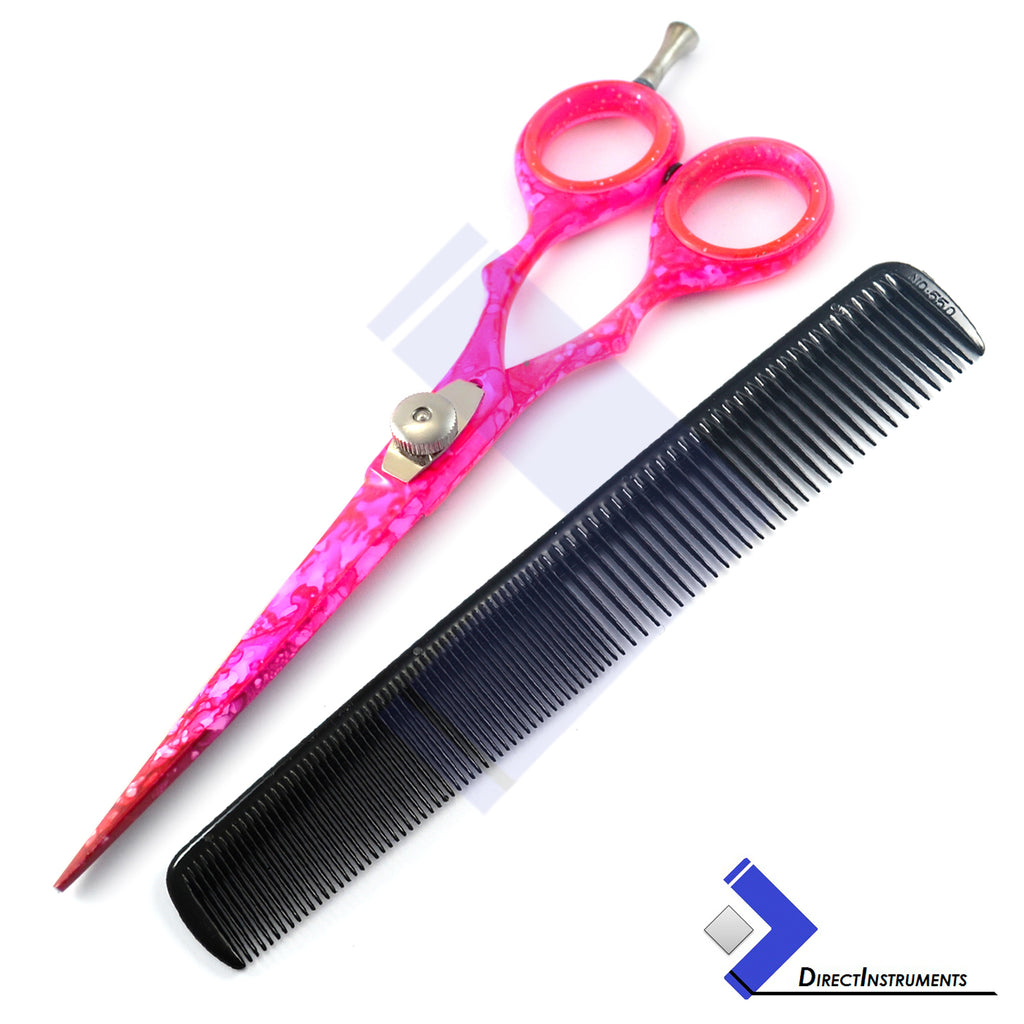 Pink Hair Cutting Scissors 6-inch Barber Hairdressing Styling Shears