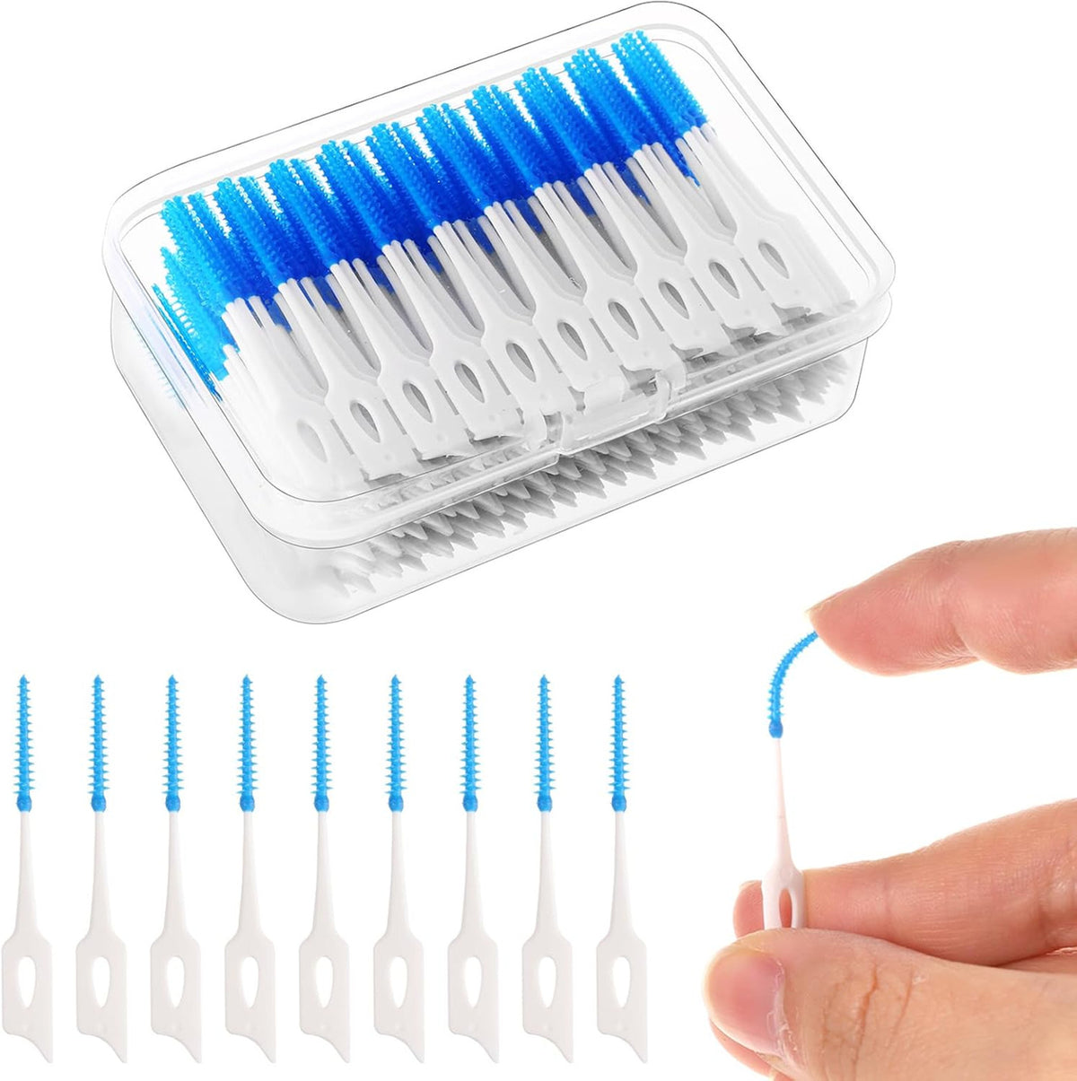 Silicone Interdental Brushes Set with Case - 220 Clean Oral Hygiene Picks