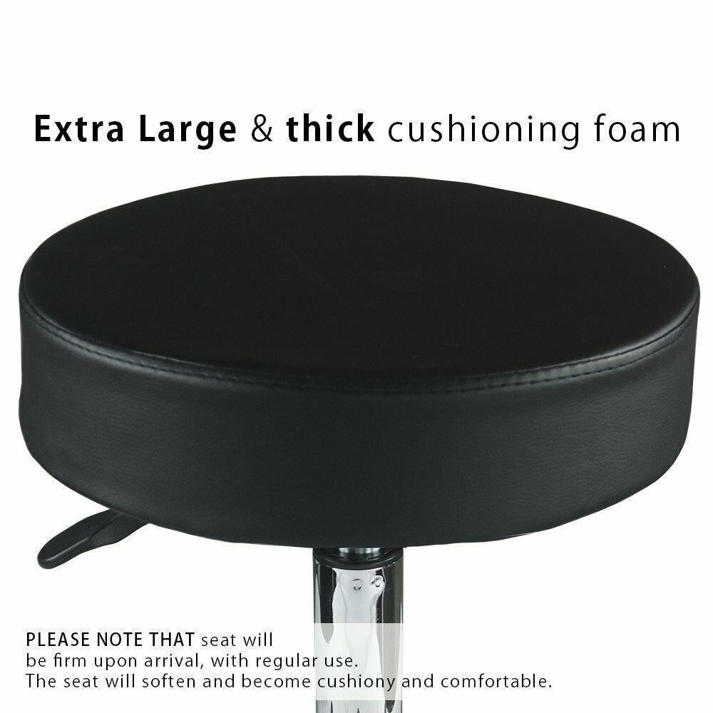 Adjustable Hydraulic Swivel Barber Stool with PU Leather Seat
