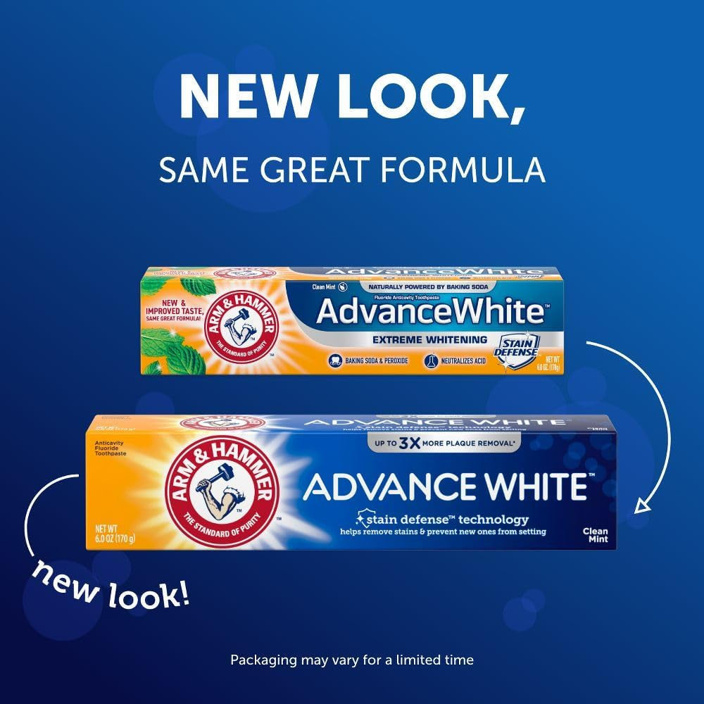 Whitening Toothpaste Pack - Arm & Hammer Advance White, 4.3 Oz, 6 Count