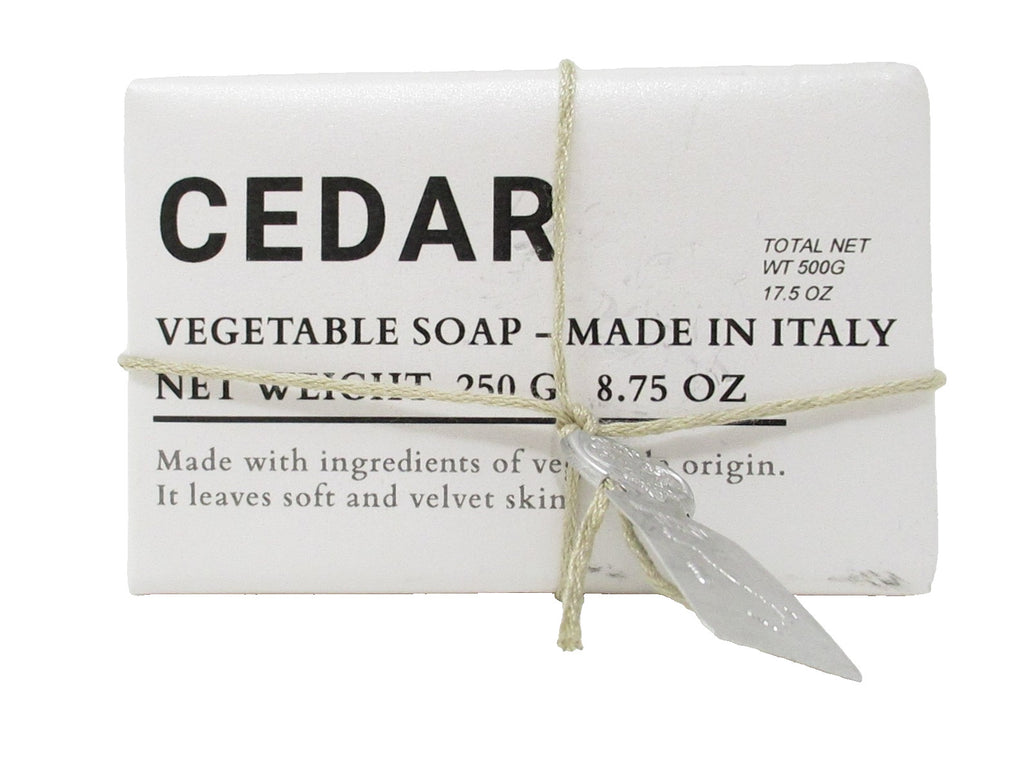 Vegetable Bar Soap 2-Pack Cedar Scented Men's Luxury Bath Soap - Handmade, Moisturizing
