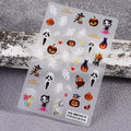 Halloween Ghost Scream Face Nail Stickers Translucent White Spooky Nail Art Decals