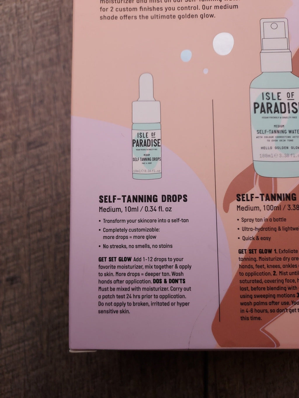 Self Tanning Set - Isle of Paradise Glow Up Minis Medium Tan Sealed