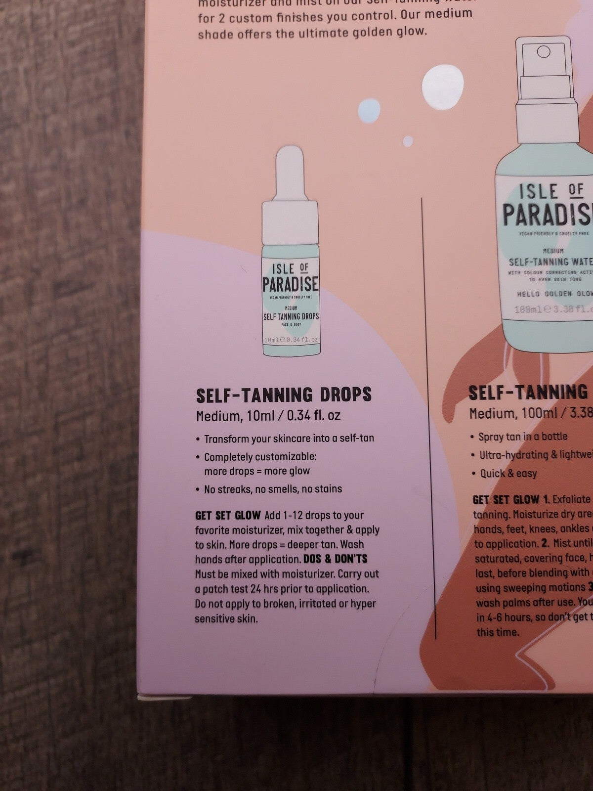 Self Tanning Set - Isle of Paradise Glow Up Minis Medium Tan Sealed