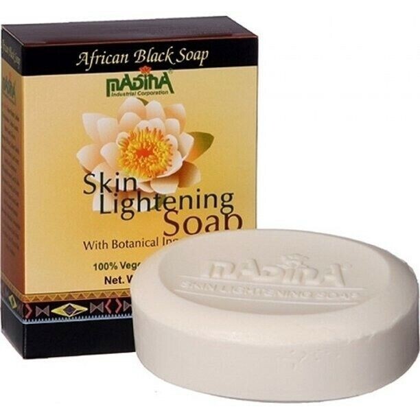 Madina Skin Lightening Bar Soap - Natural African Black Soap, 4.75 oz