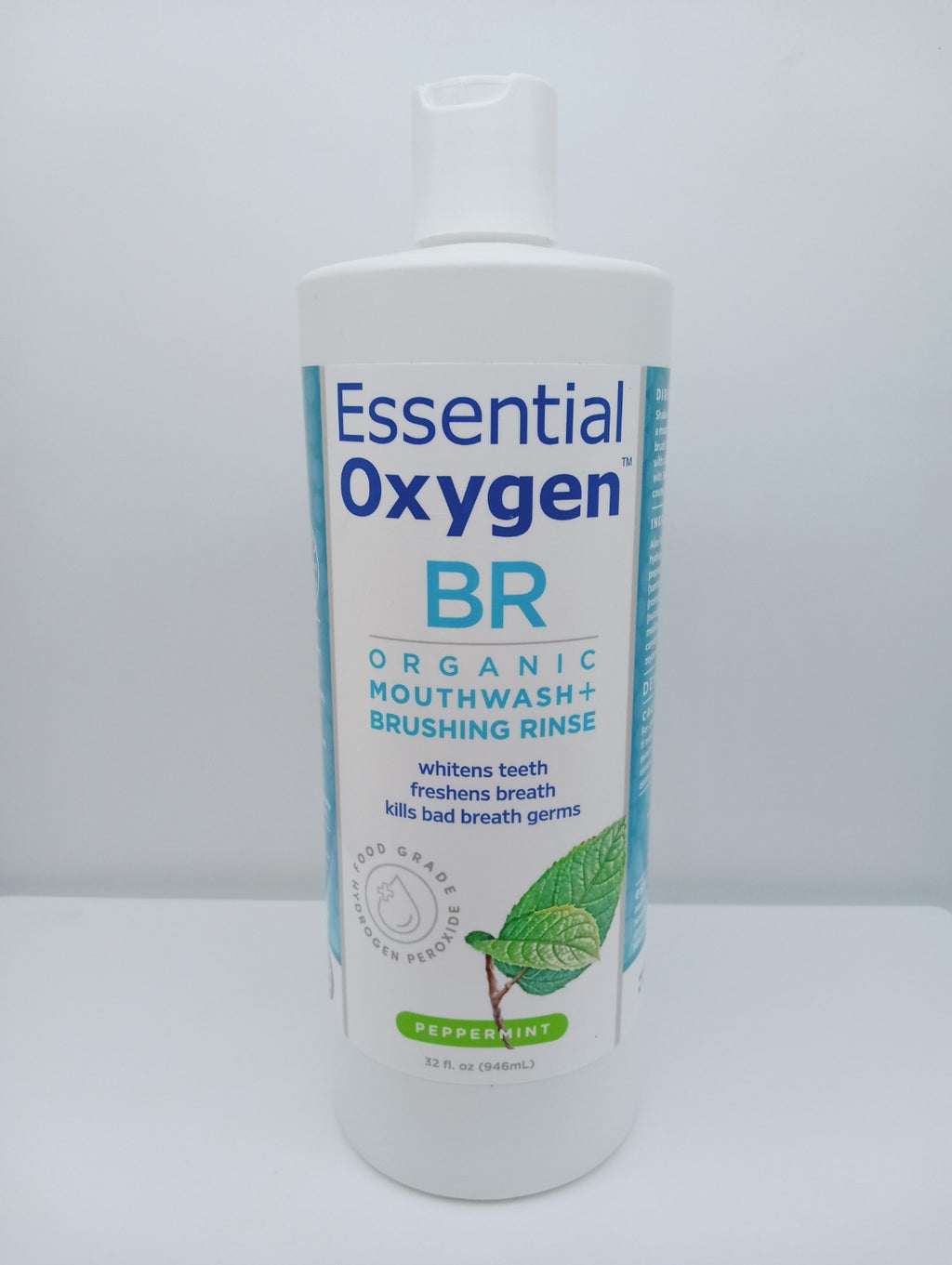 Peppermint Mouthwash - Organic Oral Rinse, 32 Oz for Fresh Breath & Oral Health