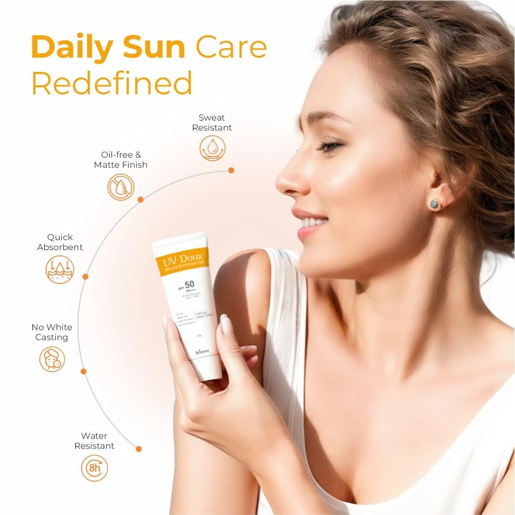 Broad Spectrum SPF 50 Sunscreen Gel for Face & Body - Water & Sweat Resistant
