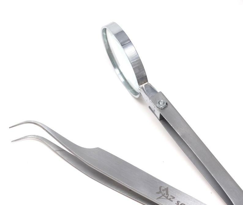Facial Ingrown Hair & Splinter Removal Tweezers with Magnifying Glass - Multiple Styles