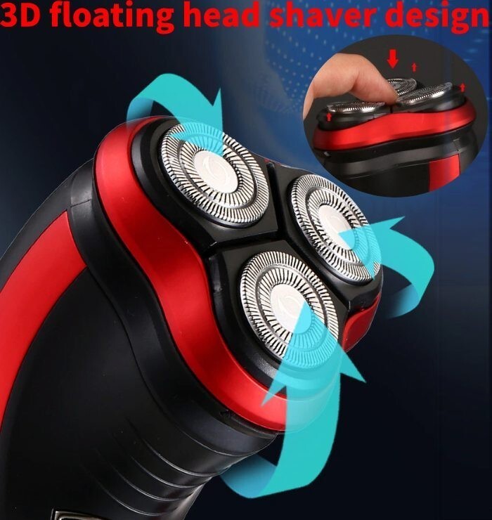 Men's Waterproof Electric Shaver with Pop-Up Trimmer - Cordless Wet & Dry Razor