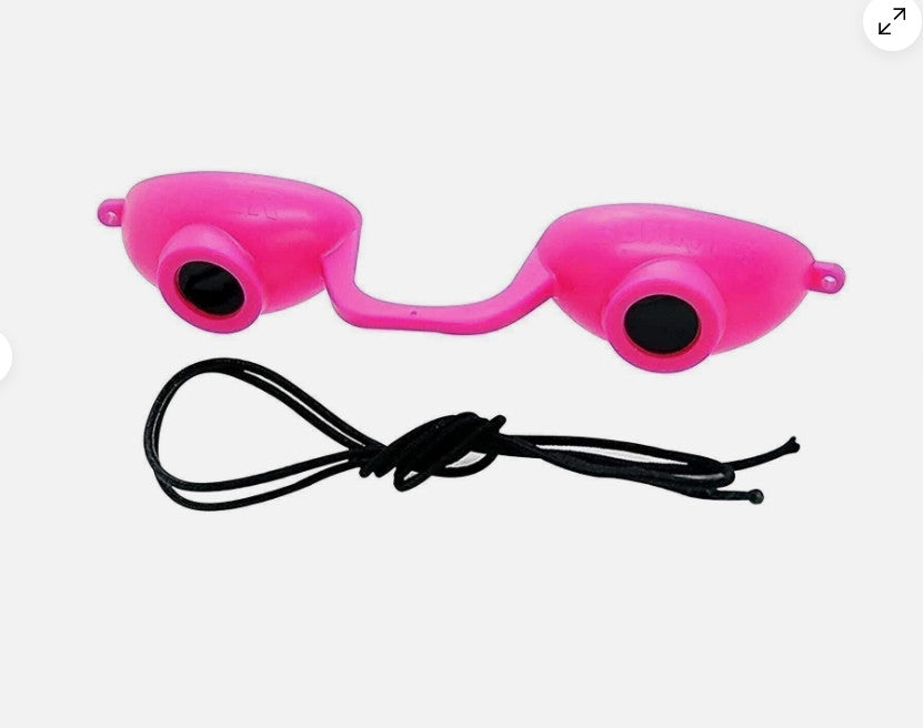 Pink UV Tanning Bed Goggles - Flexible Eye Protection Glasses, FDA Approved