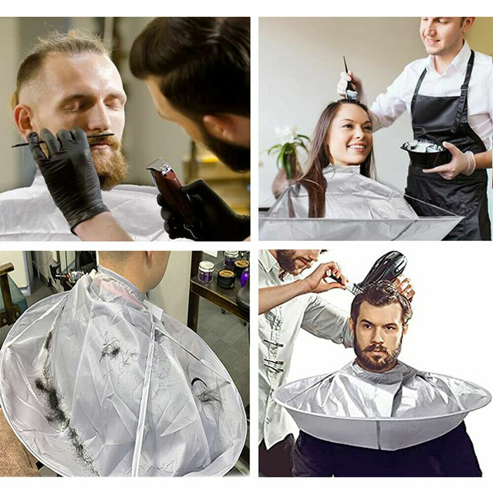 Hair Cutting Cape with Neck Closure, Reusable Hairdresser Gown for Salon & Home Use