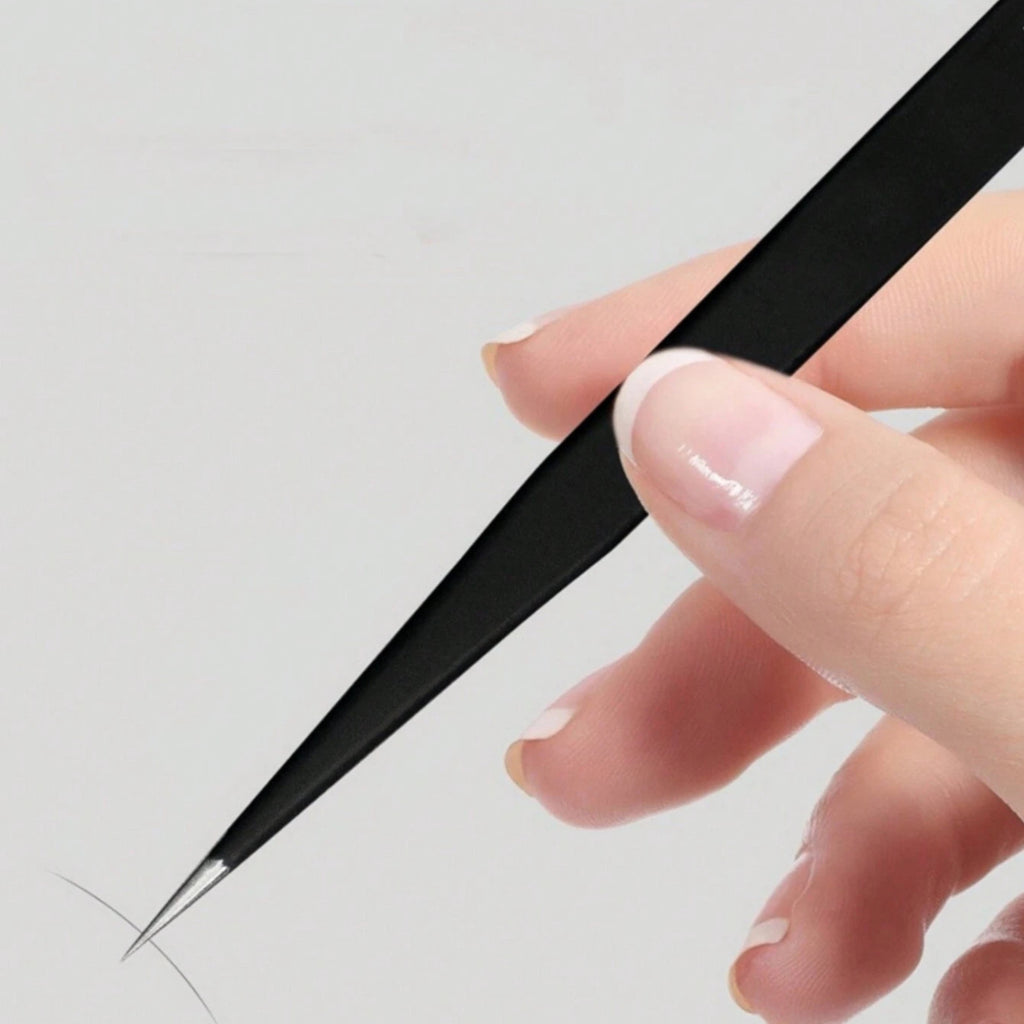 6-Piece Stainless Steel Precision Tweezers Set - Straight & Curved Tips for Craft and Beauty