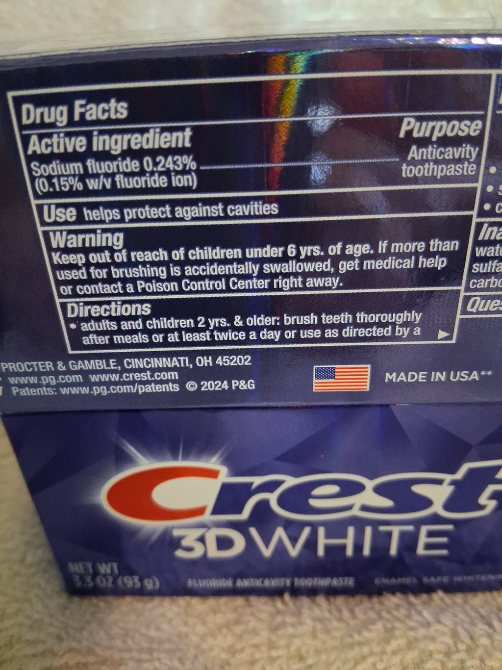 Crest 3D White Advanced Deep Clean Whitening Toothpaste 6.6 oz Set