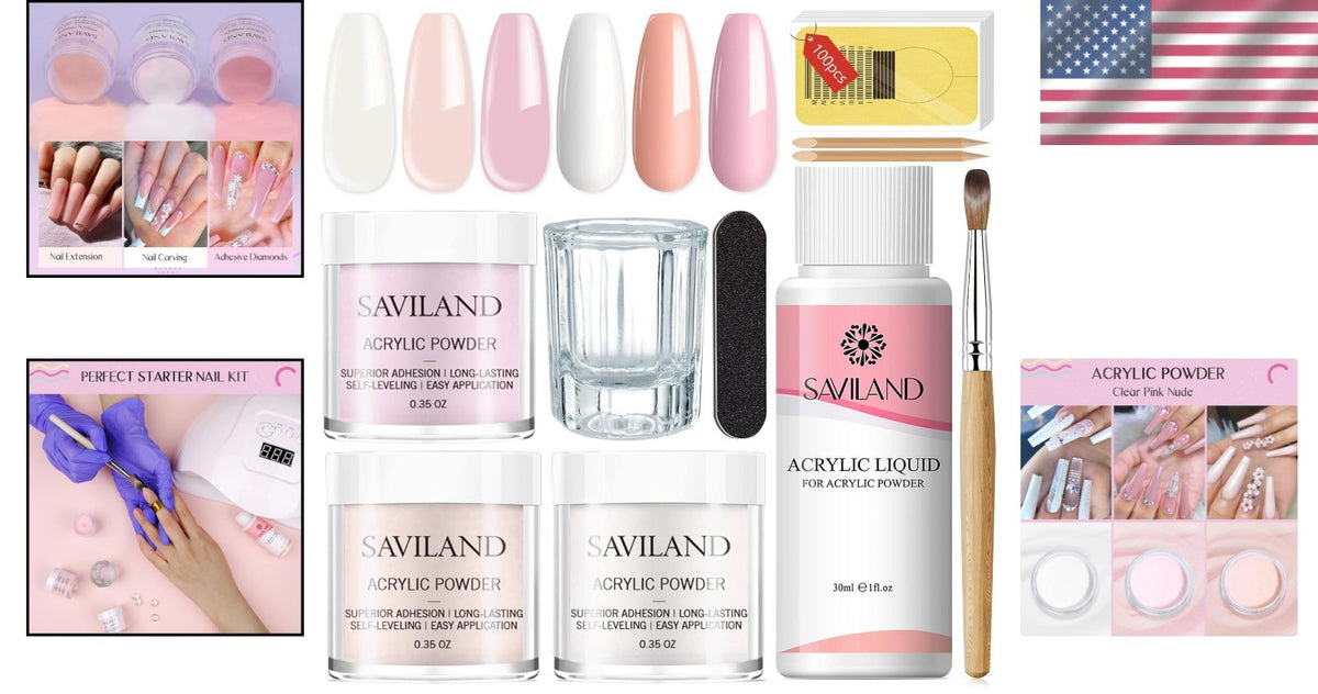 Acrylic Nail Starter Kit - Non-Toxic, Easy Application & Long Lasting