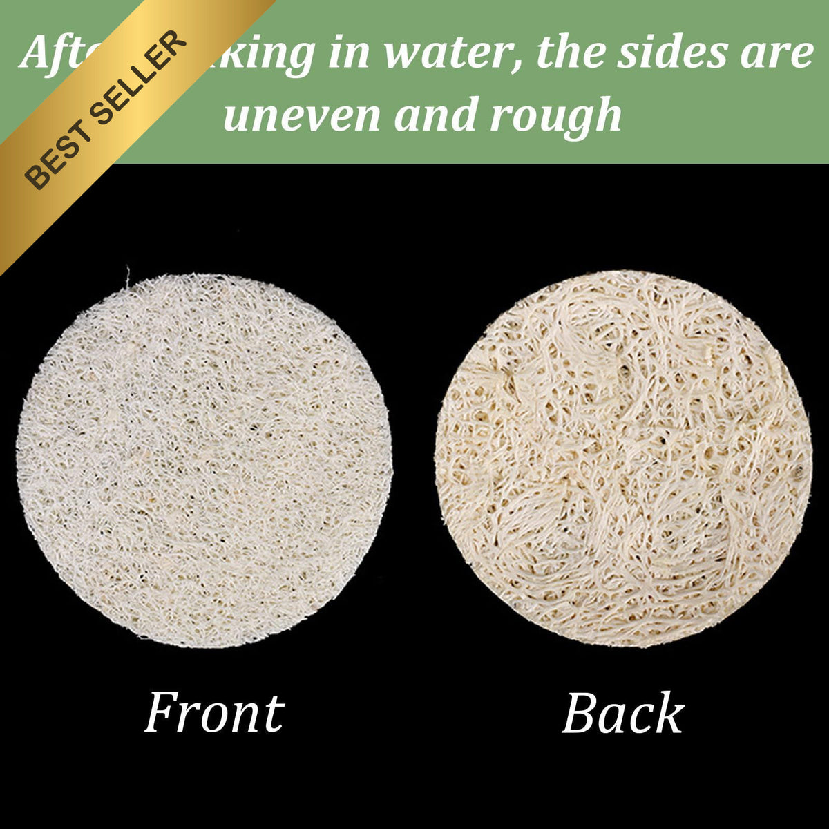 Natural Loofah Facial Scrub Pads - Exfoliating Sponges for Gentle Skin Care
