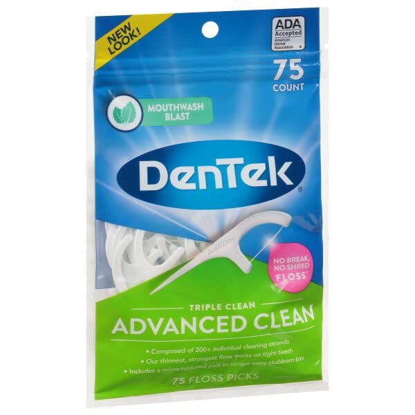 Dental Floss Picks with Mouthwash Flavor & Fluoride - 900 Count Pack