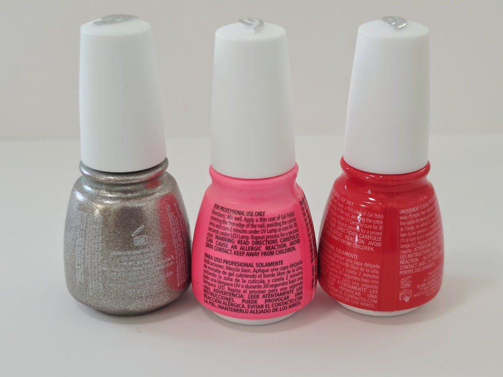 LED UV Gel Nail Polish Set - High Hope, Swing Baby, Pink Voltage