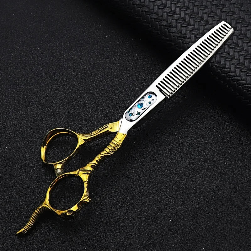 Professional Hairdressing Scissors Set 6 Inch Hair Cutting Shears 9CR13 Steel