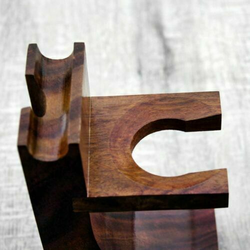 Wooden Razor and Shaving Brush Stand for Safety & Straight Razors